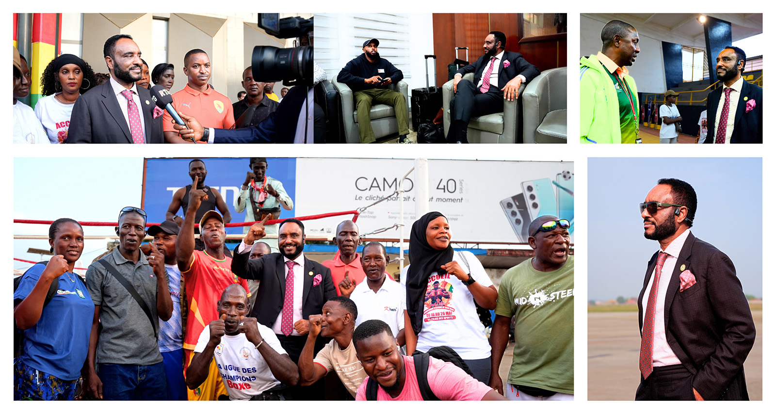 AFBC President Eyassu Wossen Berhanu Receives Warm Welcome in Conakry for African Youth Boxing Championship
