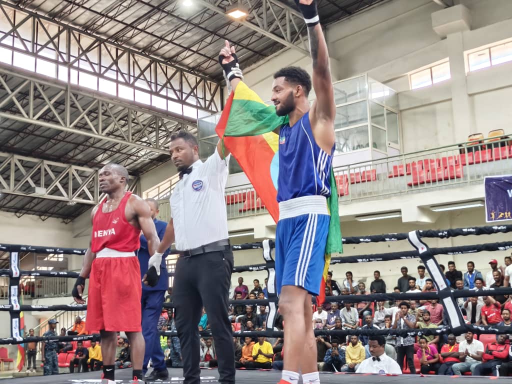Ethiopia Secures Victory in Thrilling 67kg Bout at East Africa Police Boxing Championship!
